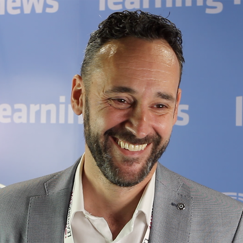 Giles Smilth, Director of Enterprise, QA, talking to Learning News at Learning Live 2018